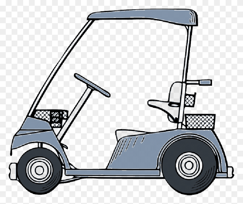800x661 Car Drawing Outline Free Cliparts That You Can Golf Cart Clipart, Golf Cart, Vehicle, Transportation HD PNG Download