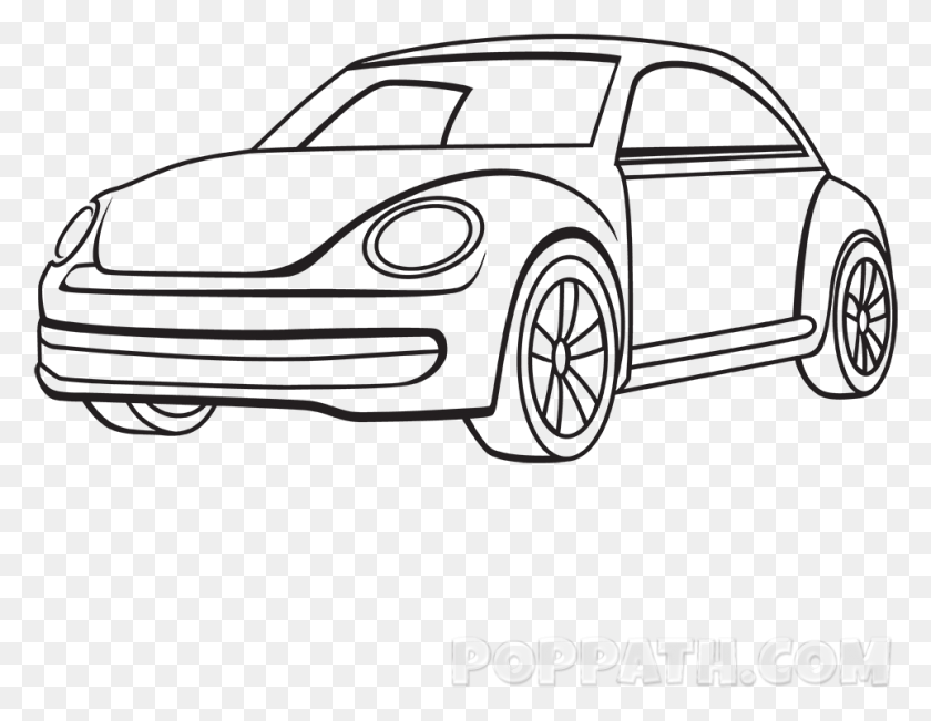 962x729 Car Drawing Pic Simple Car Drawing, Vehicle, Transportation, Automobile HD PNG Download
