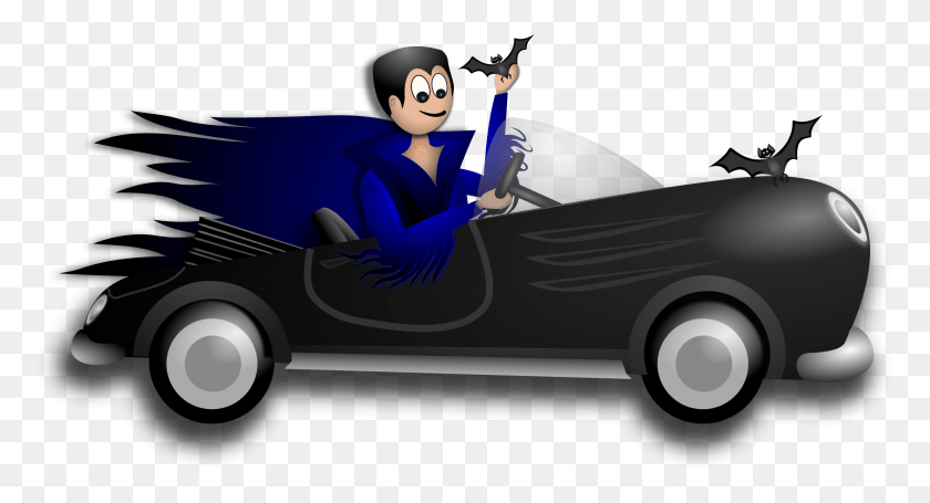 2400x1217 Car Driving Dracula In Car, Vehicle, Transportation, Automobile HD PNG Download