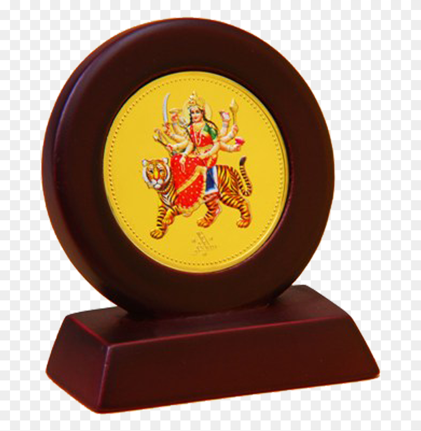 681x801 Car Durga Mata Round Meenakari Trophy, Person, Human, Alarm Clock HD PNG Download