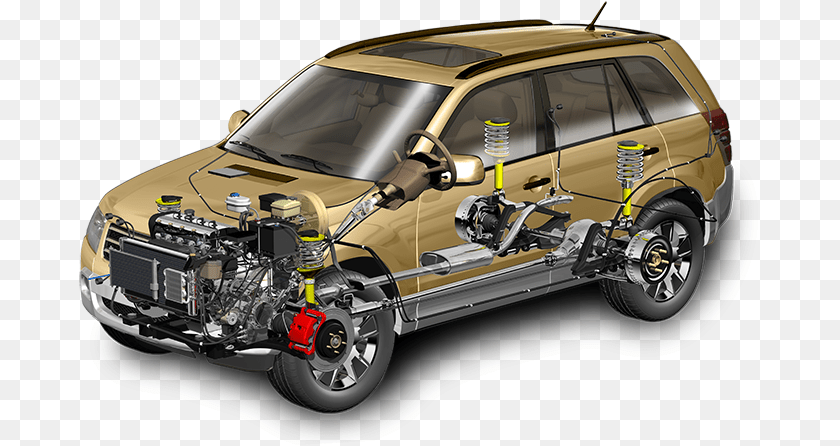 Car Engine Car, Spoke, Machine, Vehicle, Transportation PNG