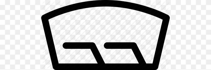 Car Front Repair Window Windshield Wipers Icon Sticker PNG