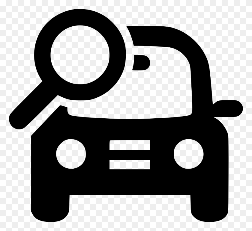 980x894 Car Front Search Find Comments Find Car Icon, Robot, Stencil, Text HD PNG Download