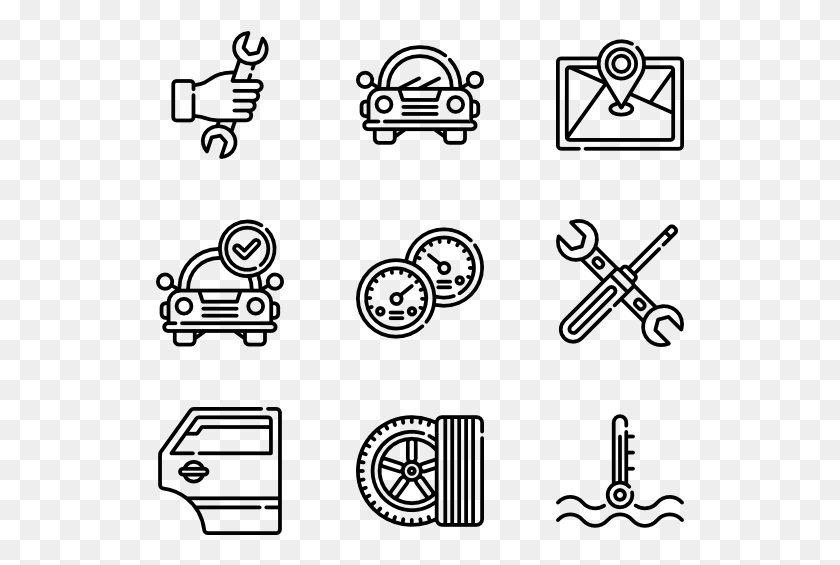 529x505 Car Garage Eat Icon Transparent Background, Gray, World Of Warcraft HD PNG Download