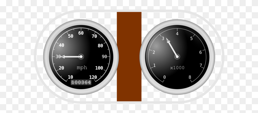 624x309 Car Gauge Motor Vehicle Speedometers Dashboard Computer Dashboard, Clock Tower, Tower, Architecture HD PNG Download