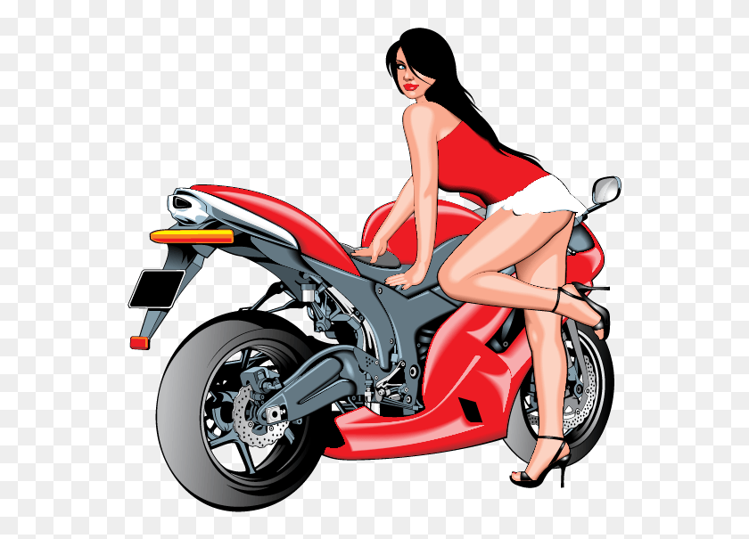 555x545 Descargar Png Coche Casco Perspectiva Hermosa Chica Caliente De Dibujos Animados, Motocicleta, Vehículo, Transporte Hd Png