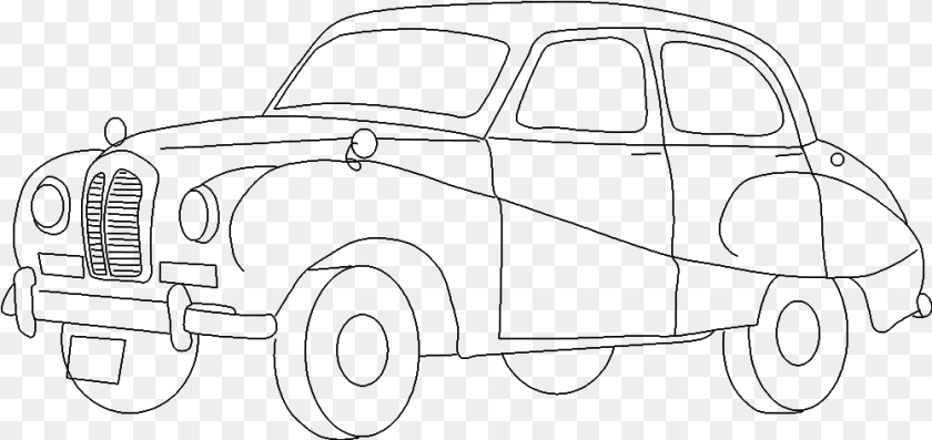 1001x473 Car Perspective Antique Car, Gray PNG