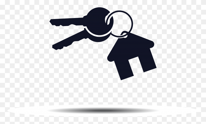 5965x3435 Car Silhouette At House Key Vector, Stencil HD PNG Download