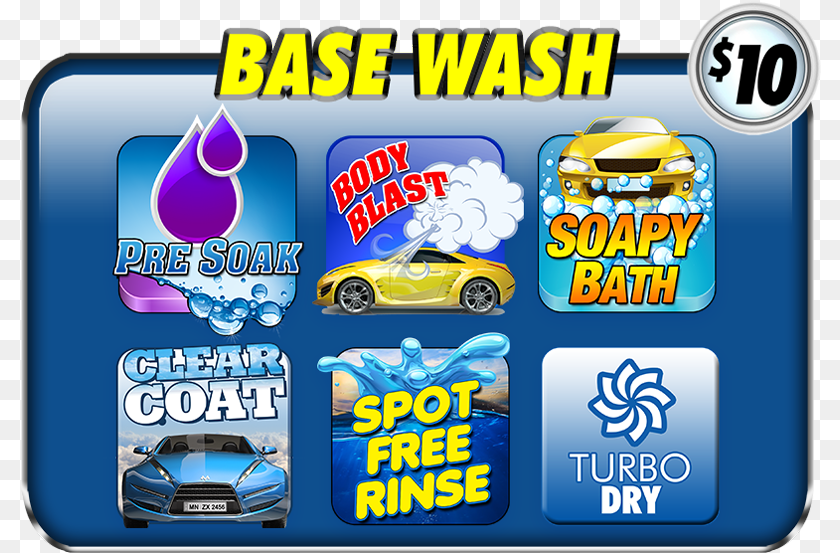 801x553 Car Wash Menu Car Wash Packages Logo, Transportation, Vehicle, Machine, Wheel PNG