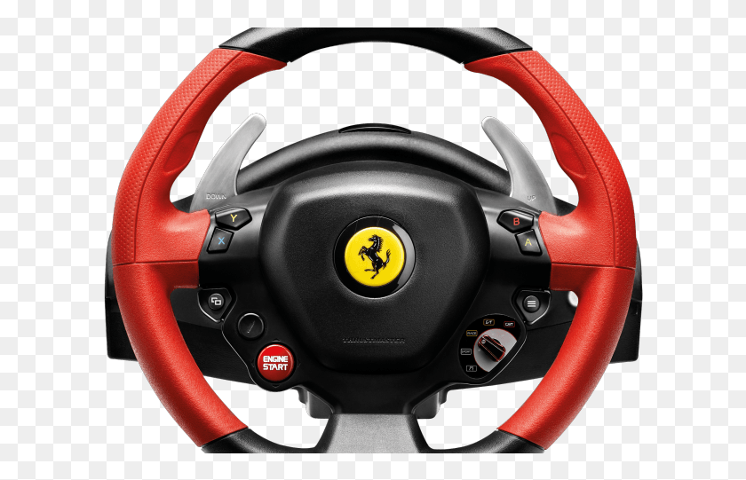 608x481 Car Wheel Clipart Ferrari Thrustmaster Ferrari 458 Racing Wheel, Helmet, Clothing, Apparel HD PNG Download
