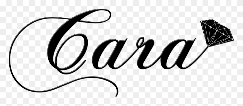 2971x1170 Cara Black Logo, Text, Handwriting, Calligraphy HD PNG Download