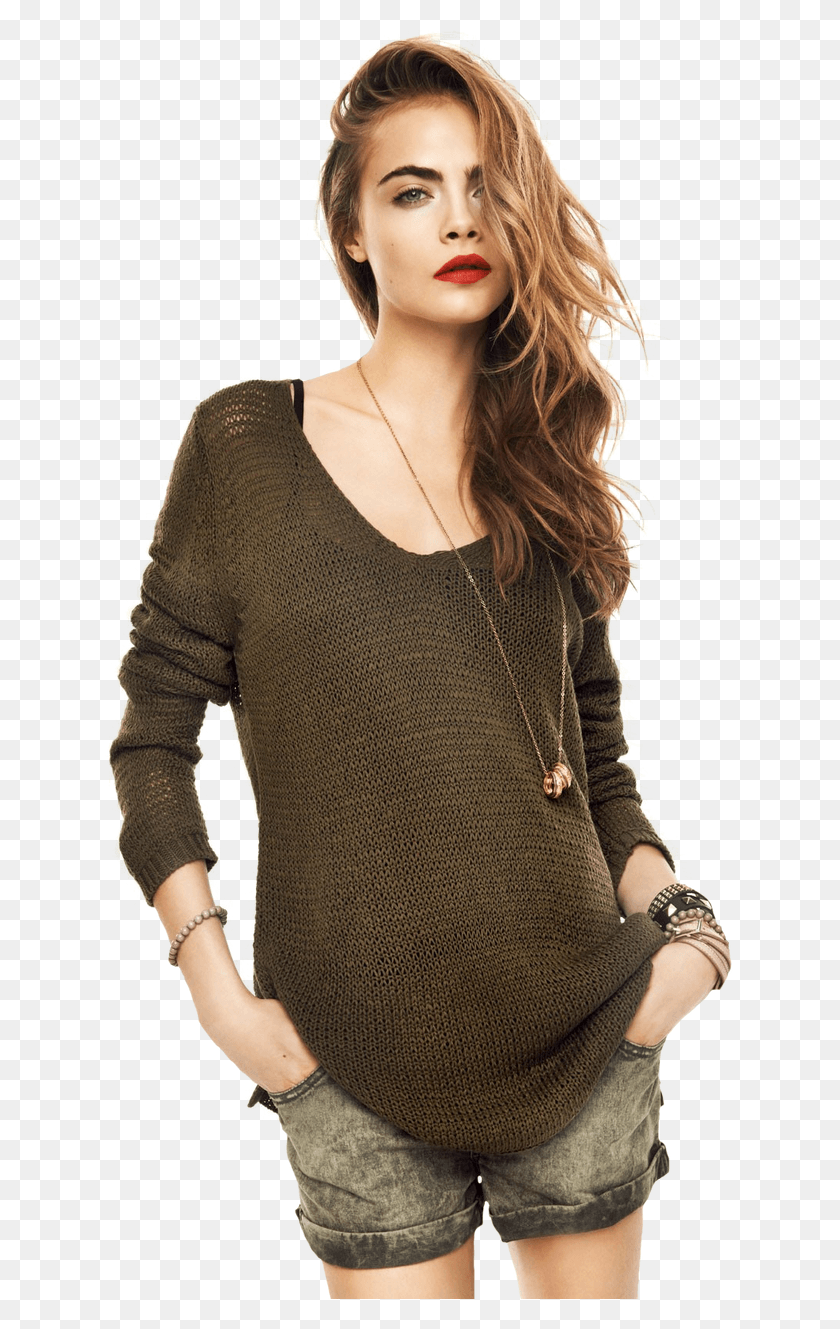 630x1269 Cara Delevingne Picture Cara Delevingne, Clothing, Apparel, Sleeve HD PNG Download