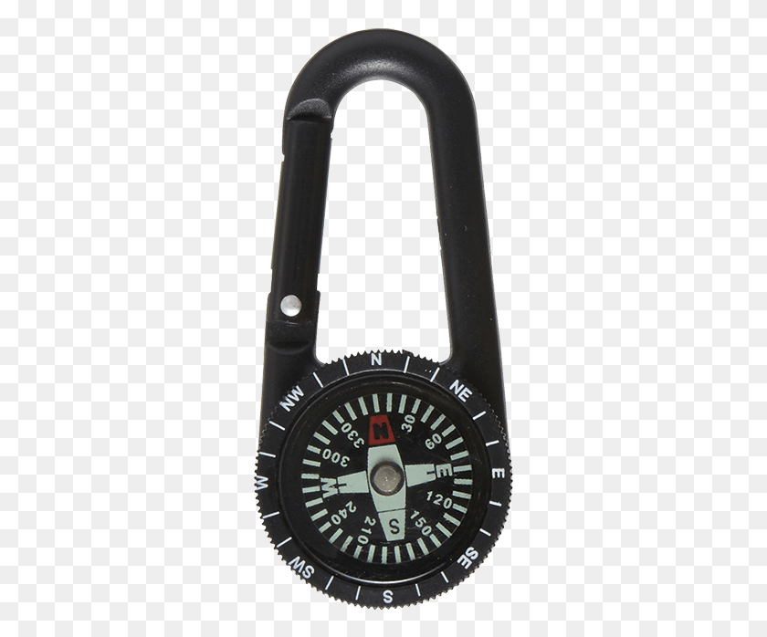 285x638 Carabiner Clip With Compass Moschettone Con Bussola, Wristwatch, Clock Tower, Tower HD PNG Download