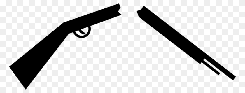 Carbine Firearm Weapon Rifle, Gray PNG