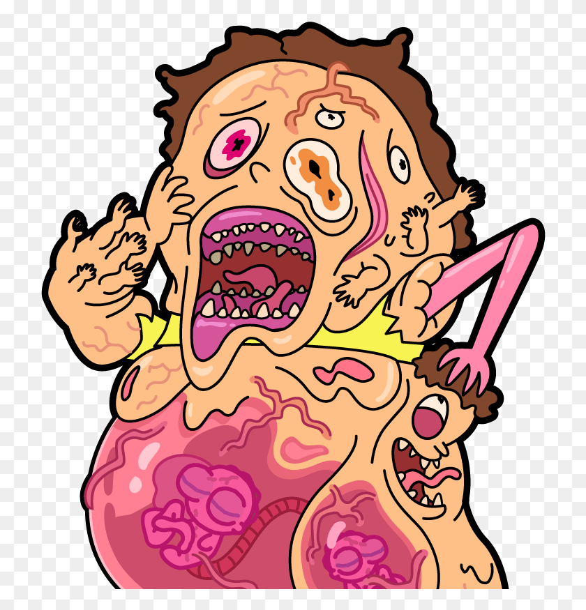 724x815 Carcinogenic Morty Armomaly Morty, Doodle HD PNG Download