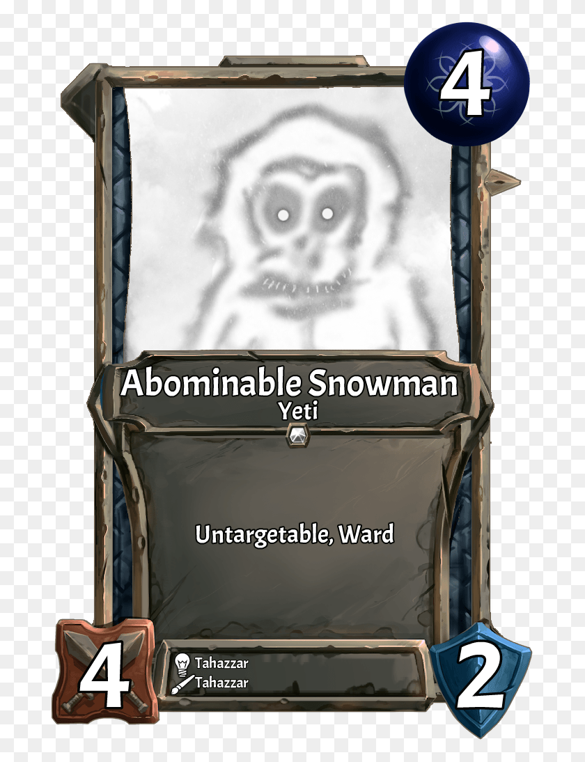 694x1034 Card Abominable Snowmanweek Portable Network Graphics, Canvas, Furniture, Text HD PNG Download