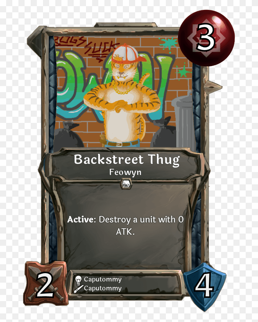 696x988 Card Backstreet Thug Пример Карточной Игры, Текст, Слот, Азартные Игры Hd Png Скачать