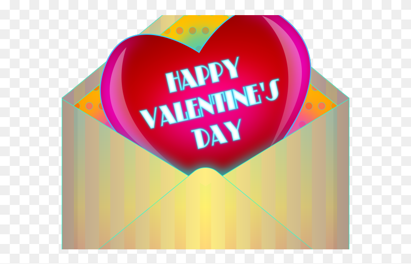589x481 Card Clipart Valentines Card Balloon, Envelope, Mail, Graphics HD PNG Download