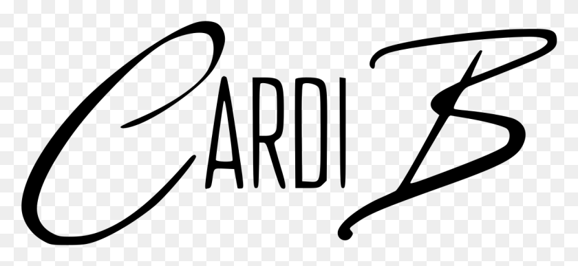 1122x471 Cardi B Logo Cardi B Signature, Gray, World Of Warcraft HD PNG Download