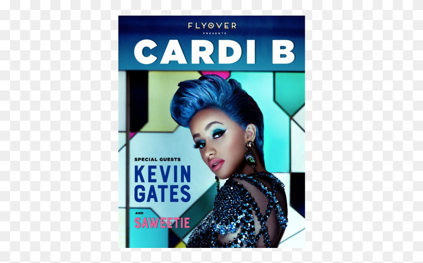 372x463 Cardi B Presented By Flyover With Special Guests Kevin Cardi B Wichita Ks, Person, Human, Magazine HD PNG Download