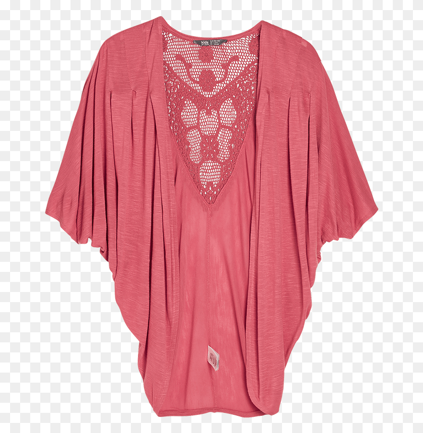 664x800 Cardigan With Lace 1395 1995 Cardigan, Clothing, Apparel, Poncho HD PNG Download
