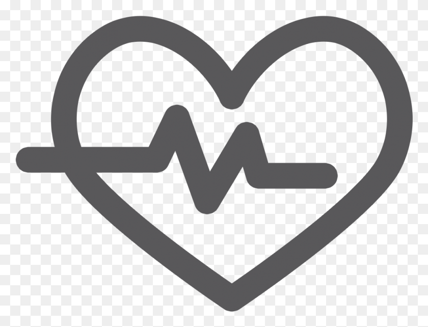 989x738 Cardio Equipment Gym, Heart, Stencil, Cross Hd Png