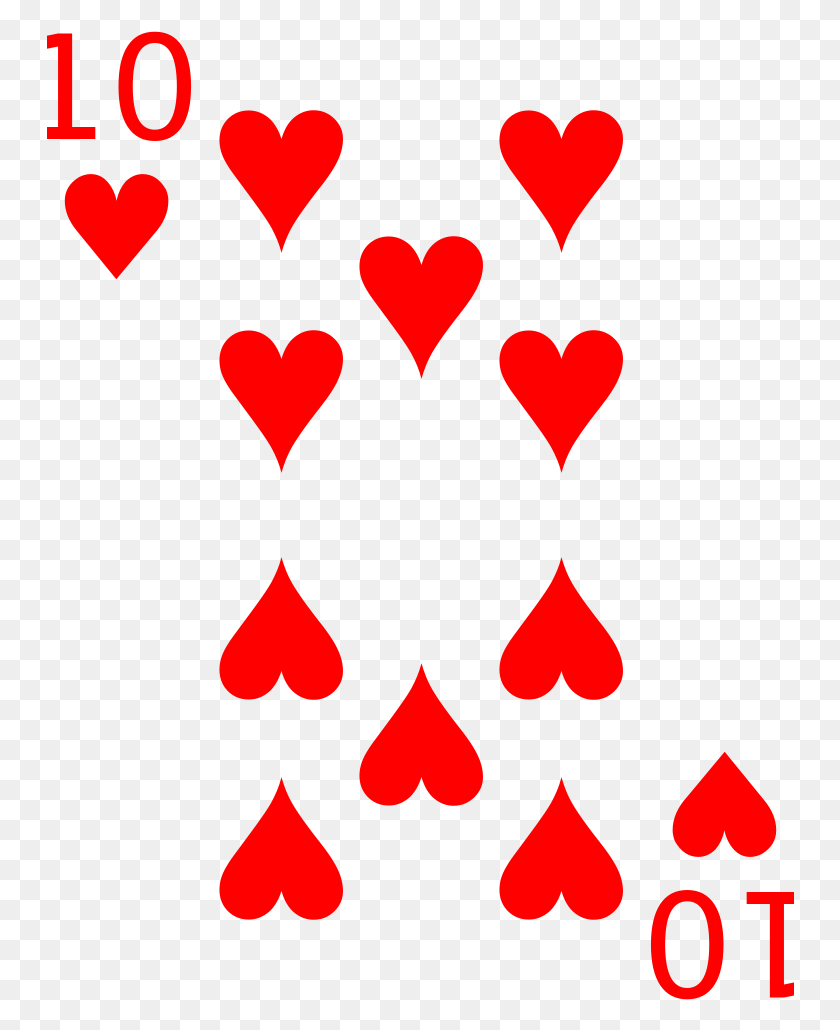 748x970 Cards 10 Heart Playing Cards 10 Of Hearts, Poster, Advertisement, Tree HD PNG Download