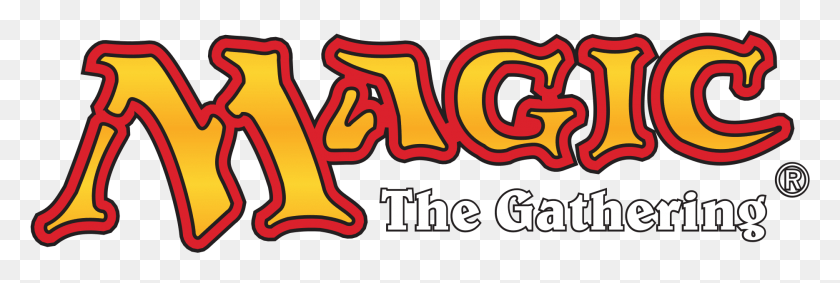 1871x536 Карты Клипарт Magic Card Magic The Gathering Logo, Текст, Алфавит, Этикетка Png Скачать