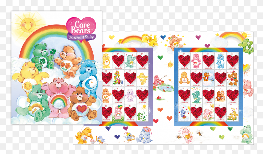 2369x1319 Care Bears Stamp Pack Care Bears, Rug, Pattern, Sweets HD PNG Download