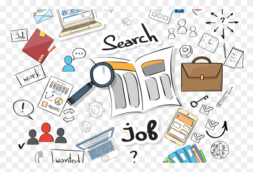 813x533 Career Cluster Interest Inventory Job Searching Sketch, Text, Advertisement, Flyer Descargar Hd Png