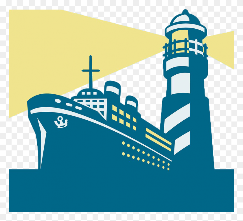 961x868 Cargo Ship Lighthouse Boat Clip Art, Tower, Architecture, Building HD PNG Download