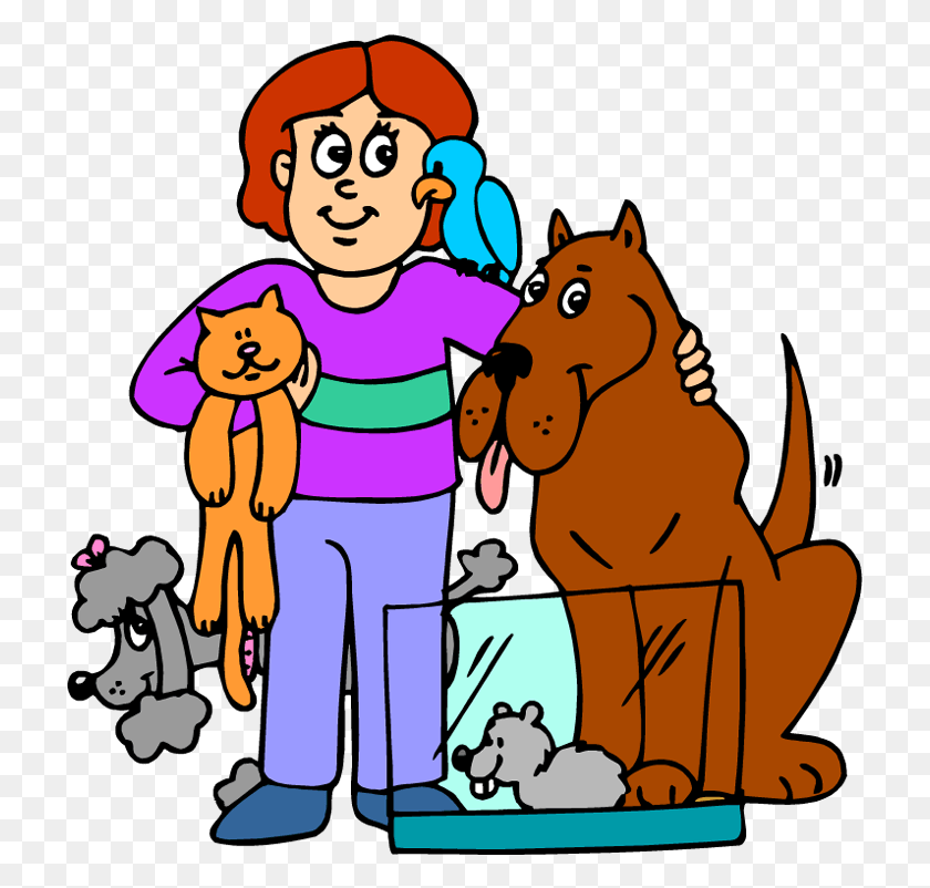 719x742 Caring Loving Others Cliparts Cartoon Person With Animals, Female, Girl, Graphics HD PNG Download