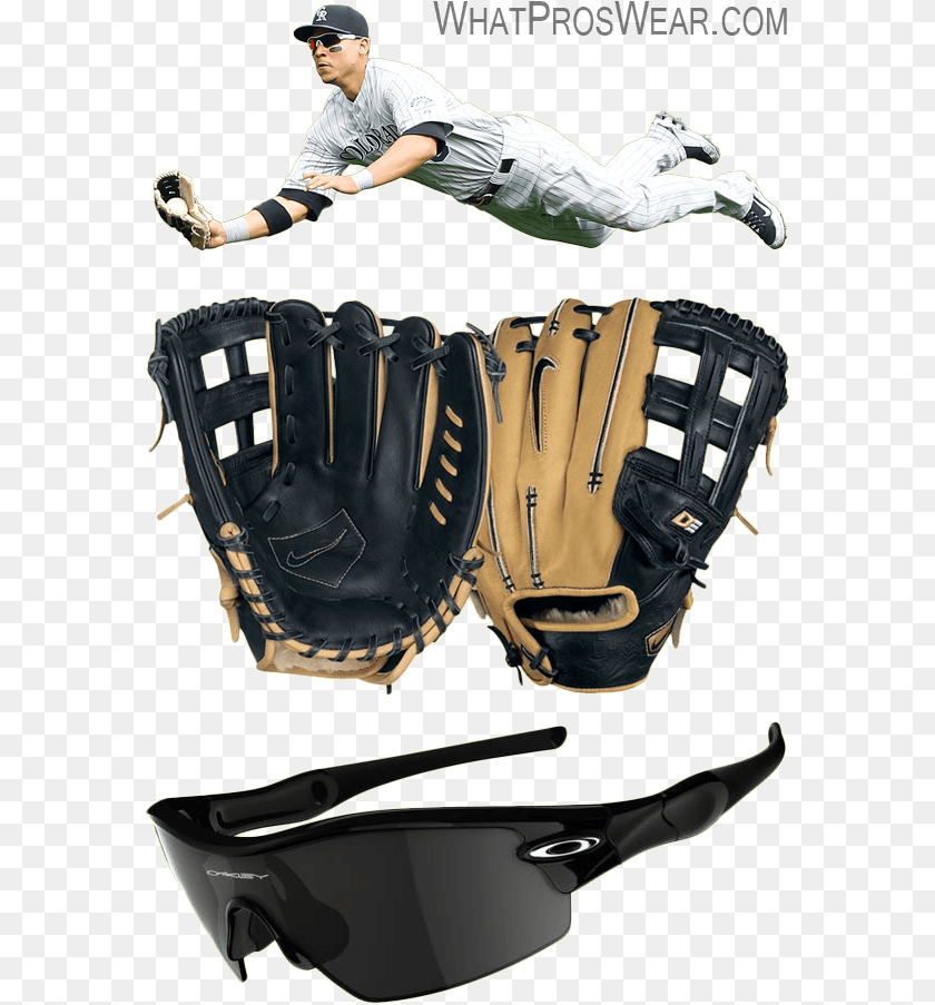 582x903 Carlos Gonzalez Glove Model Carlos Gonzalez Nike Glove Oakley Radar Pitch Oo9052 09, Sport, Baseball, Baseball Glove, Clothing Sticker PNG