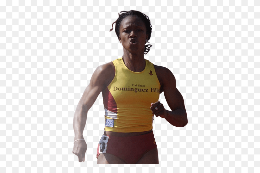 377x500 Carmelita Jeter Cal State Dominguez Hills Athletics, Person, Human, Athlete HD PNG Download