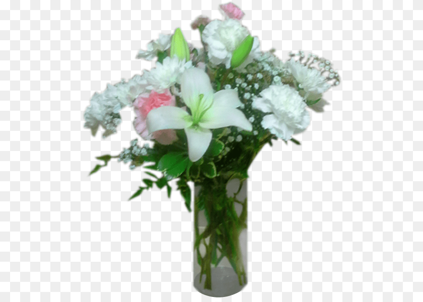 Carnation Amp Lily Vase Bouquet, Flower, Flower Arrangement, Flower Bouquet, Plant PNG