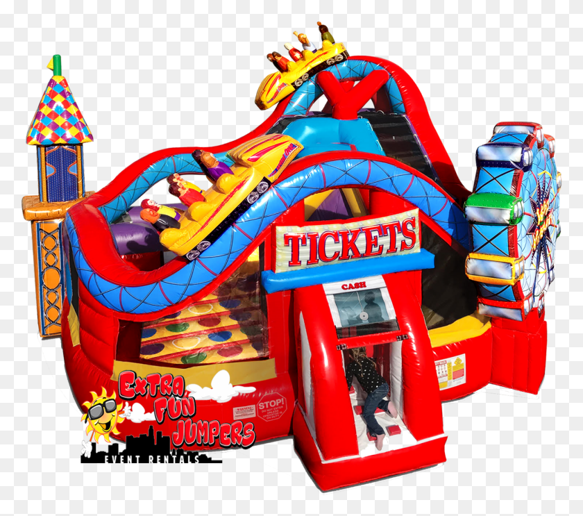 1371x1201 Carnival Kid Zone Carnival Jumpers, Аркадный Игровой Автомат, Пожарная Машина, Грузовик Png Скачать