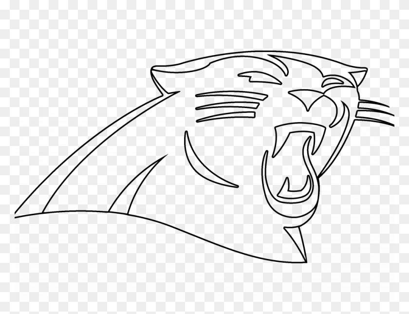 1024x768 Carolina Panthers Para Colorear Panteras Logo Página Para Colorear, Grey, World Of Warcraft Hd Png