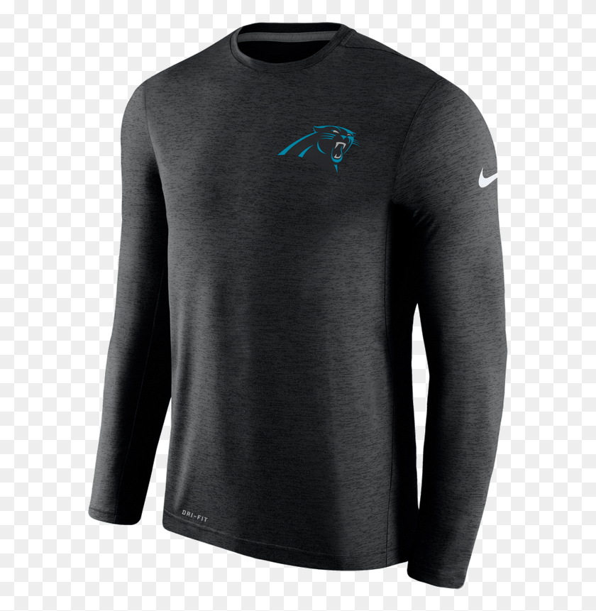 597x801 Carolina Panthers Mens Nike Coaches Ls Black Dri Fit Nike, Sleeve, Clothing, Apparel HD PNG Download
