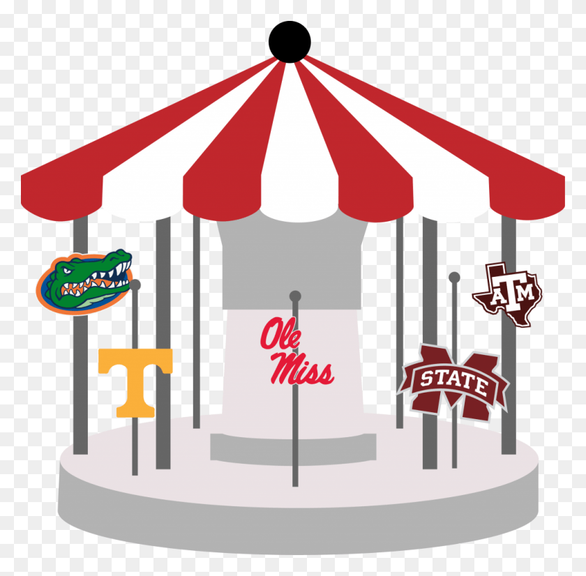 1024x1006 Carousel Clipart Pole Mississippi State Bulldogs Football, Amusement Park, Theme Park, Birthday Cake HD PNG Download