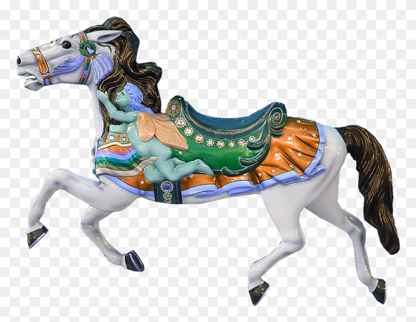 840x637 Carousel Horse Carousel Horse Ride Turn Child Carousel, Mammal, Animal, Amusement Park HD PNG Download