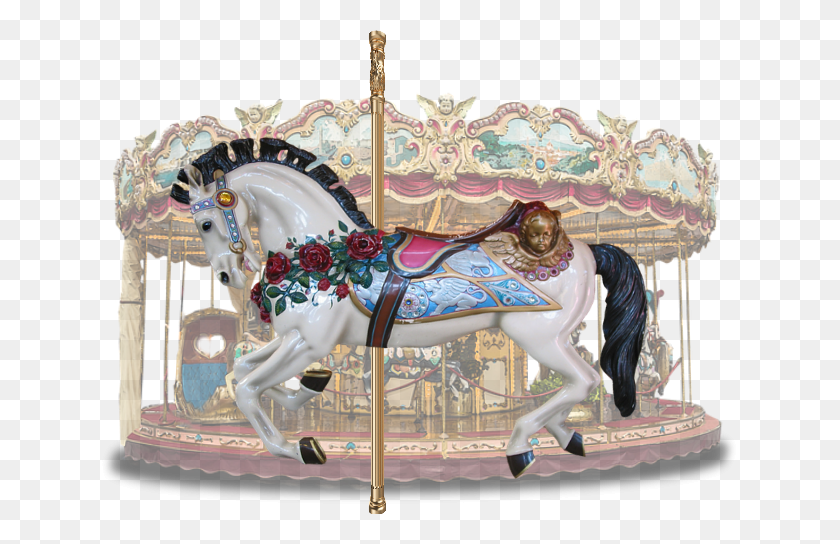 635x484 Carousel Sticker Carousel, Amusement Park, Theme Park, Horse HD PNG Download