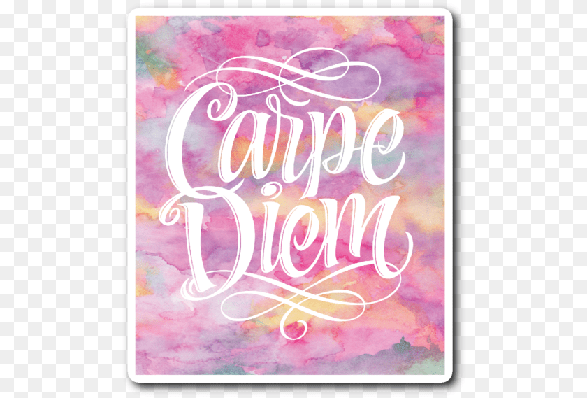 498x569 Carpe Diem Vinyl Die Cut Die Cutting, Text Sticker PNG