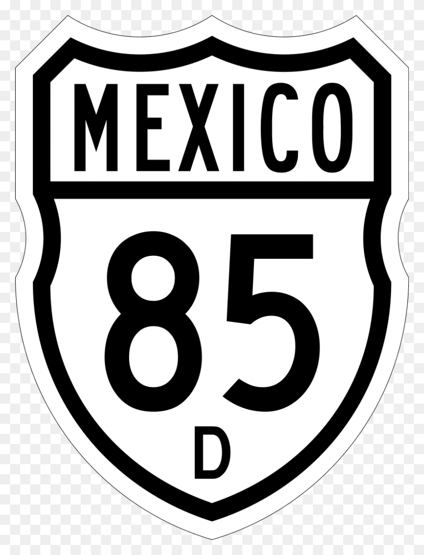 798x1064 Carretera Federal 85D Emblema, Número, Símbolo, Texto Hd Png