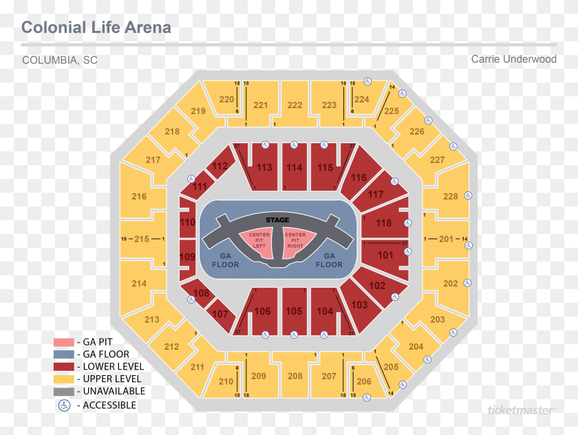 2967x2178 Carrie Underwood September Golden 1 Center Seating Chart, Building, Arena, Architecture HD PNG Download