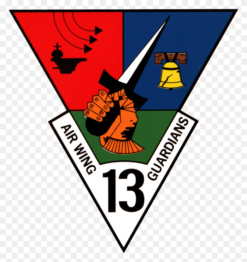1452x1548 Carrier Air Wing 13 Патч 1980-Х Годов Carrier Air Wing, Символ, Рука, Эмблема Hd Png Скачать