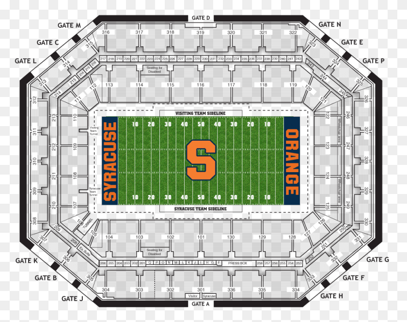 947x734 Carrier Dome Seating Chart, Building, Field, Scoreboard HD PNG Download