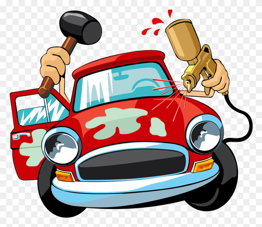 895x769 Carro Em Car Spray Painting Клипарт, Автомойка, Автомобиль, Транспорт Hd Png Скачать
