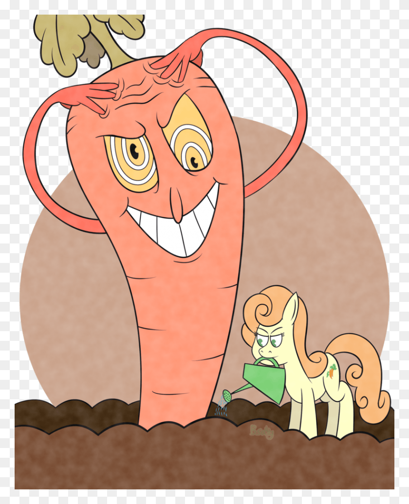 819x1024 Carrot Carrot Top Crossover Cuphead Food Cartoon, Animal, Neck, Mammal HD PNG Download