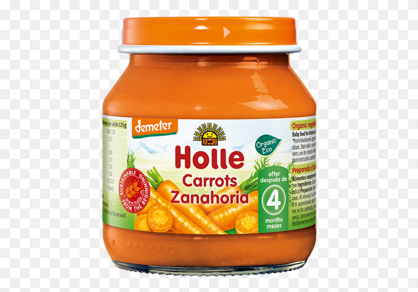 434x528 Carrots Holle Baby Food Jars, Food, Juice, Beverage HD PNG Download