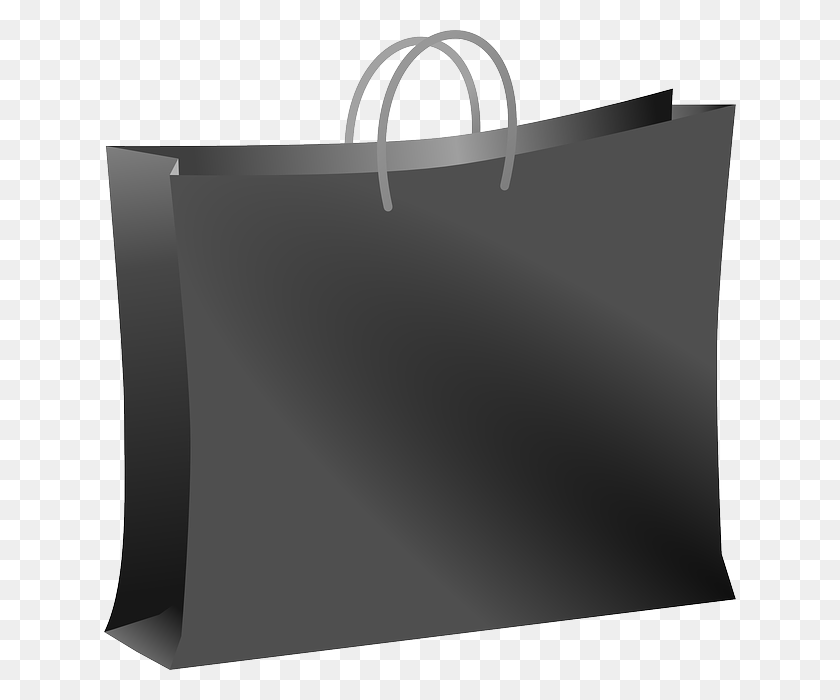 632x640 Carryout Bag Carrier Bag Shopping Bag Carry All Black Carry Bag, Tote Bag HD PNG Download